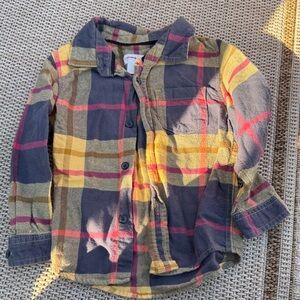 Cat & Jack Kids Plaid Shirt in Yellow, Blue, and Red